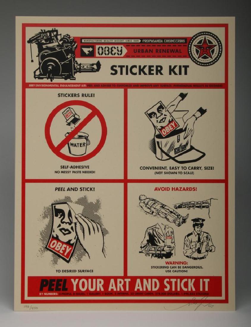 Shepard Fairey Sticker Kit 2009 Screen Print 246/450 (1 of 3)