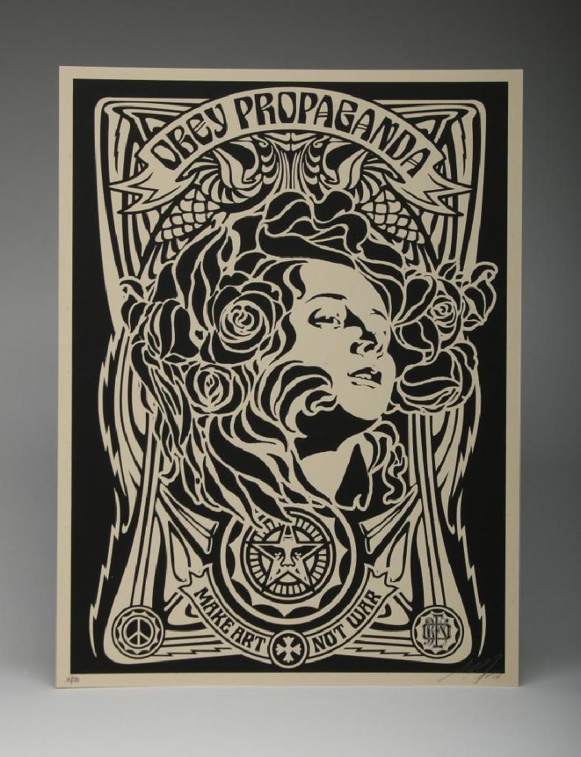 Shepard Fairey Nouveau Black 2006 Screen Print 31/200 (1 of 3)