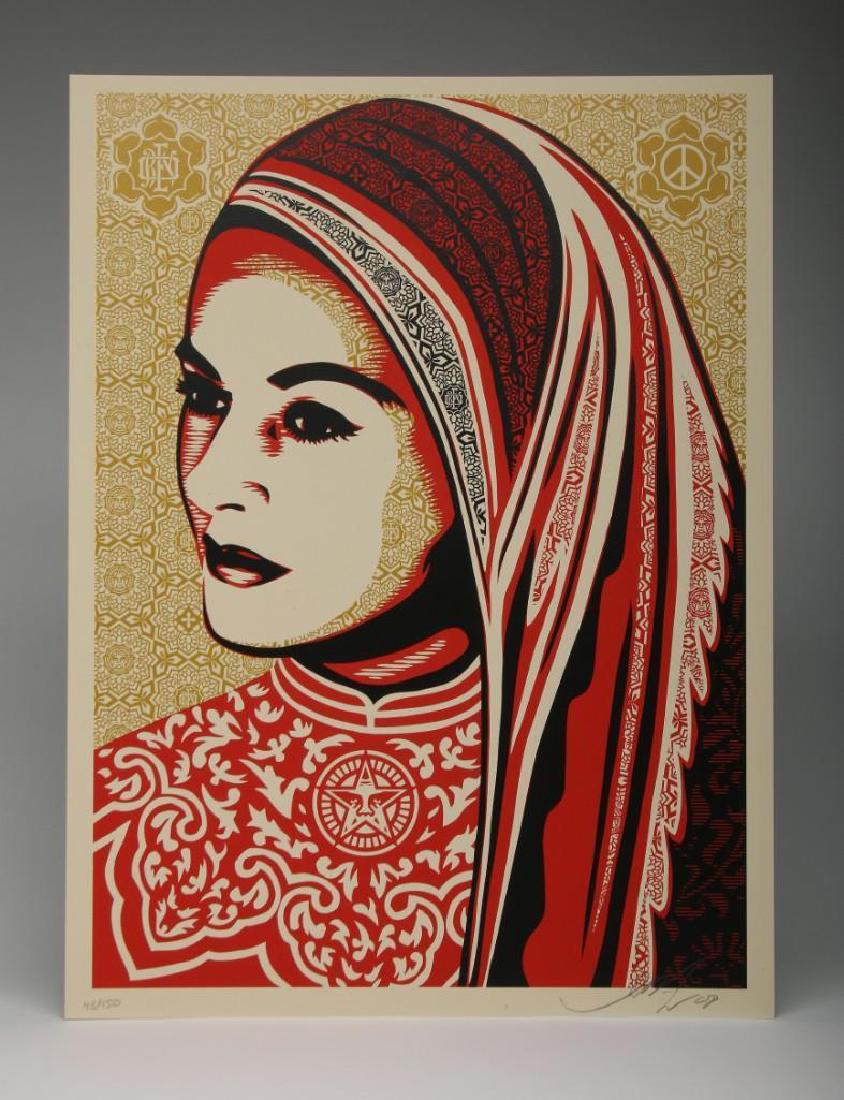 Shepard Fairey Peace Woman 2008 Screen Print 43/450 (1 of 3)