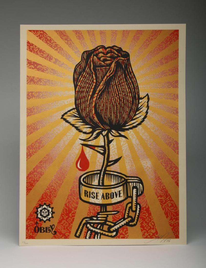 Shepard Fairey Rose Shackle 2006 Screen Print 37/300 (1 of 3)