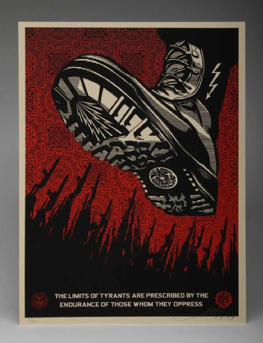 Shepard Fairey Tyrant Boot 2008 Screen Print 113/450 (1 of 3)