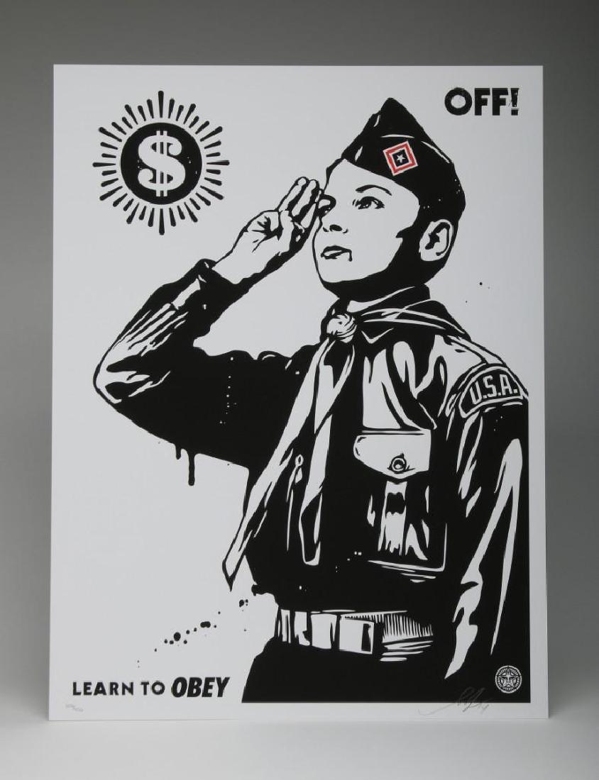 Shepard Fairey Learn To Obey 2014 Screen Print 256/450 (1 of 3)