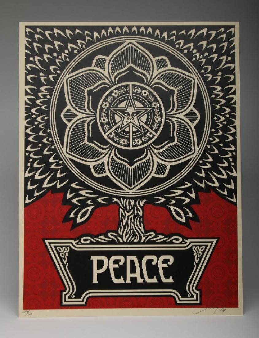 Shepard Fairey Peace Tree 2007 Screen Print 214/300 (1 of 3)