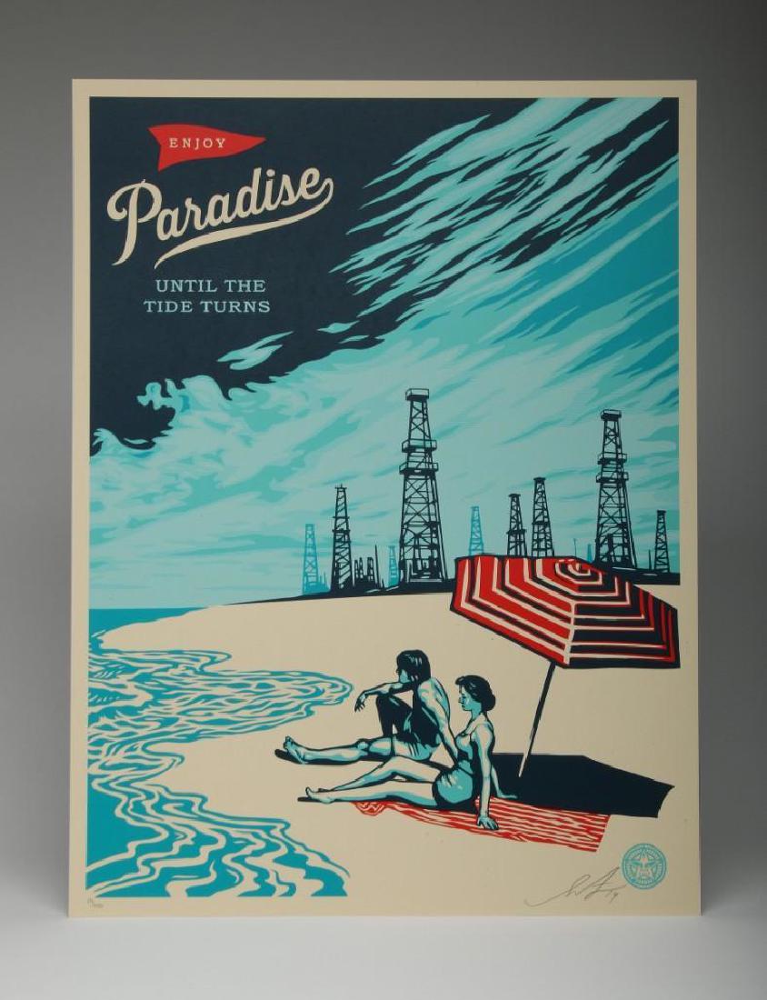 Shepard Fairey Paradise Turns 2014 Screen Print 171/450 (1 of 3)