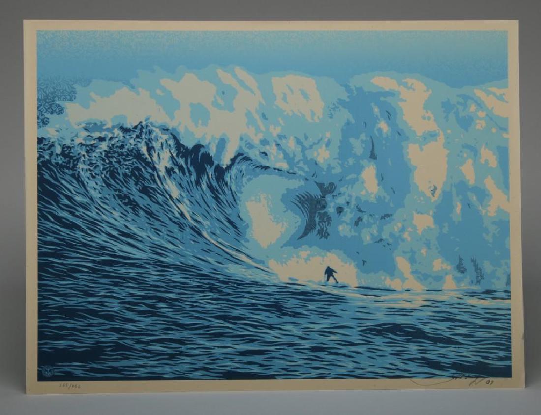 Shepard Fairey Jaws Wave Print 2009 Screen Print (1 of 5)