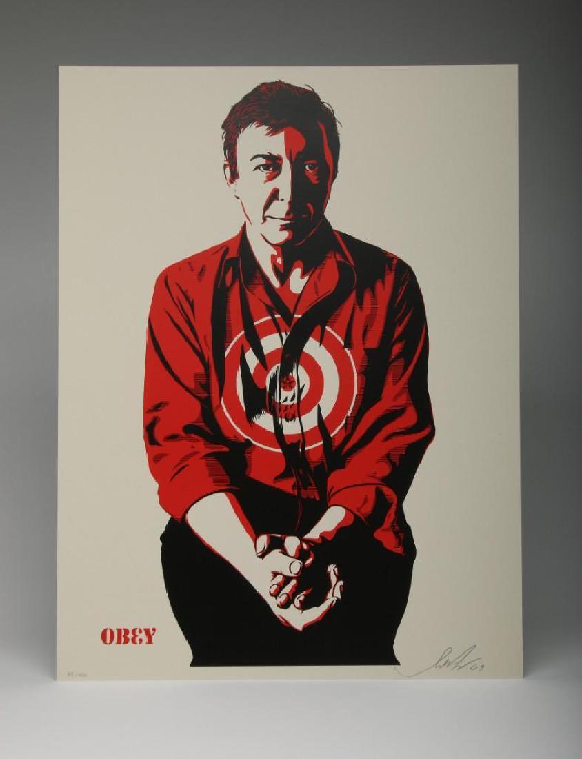 Shepard Fairey Jasper Johns Cream 2009 Screen Print (1 of 3)