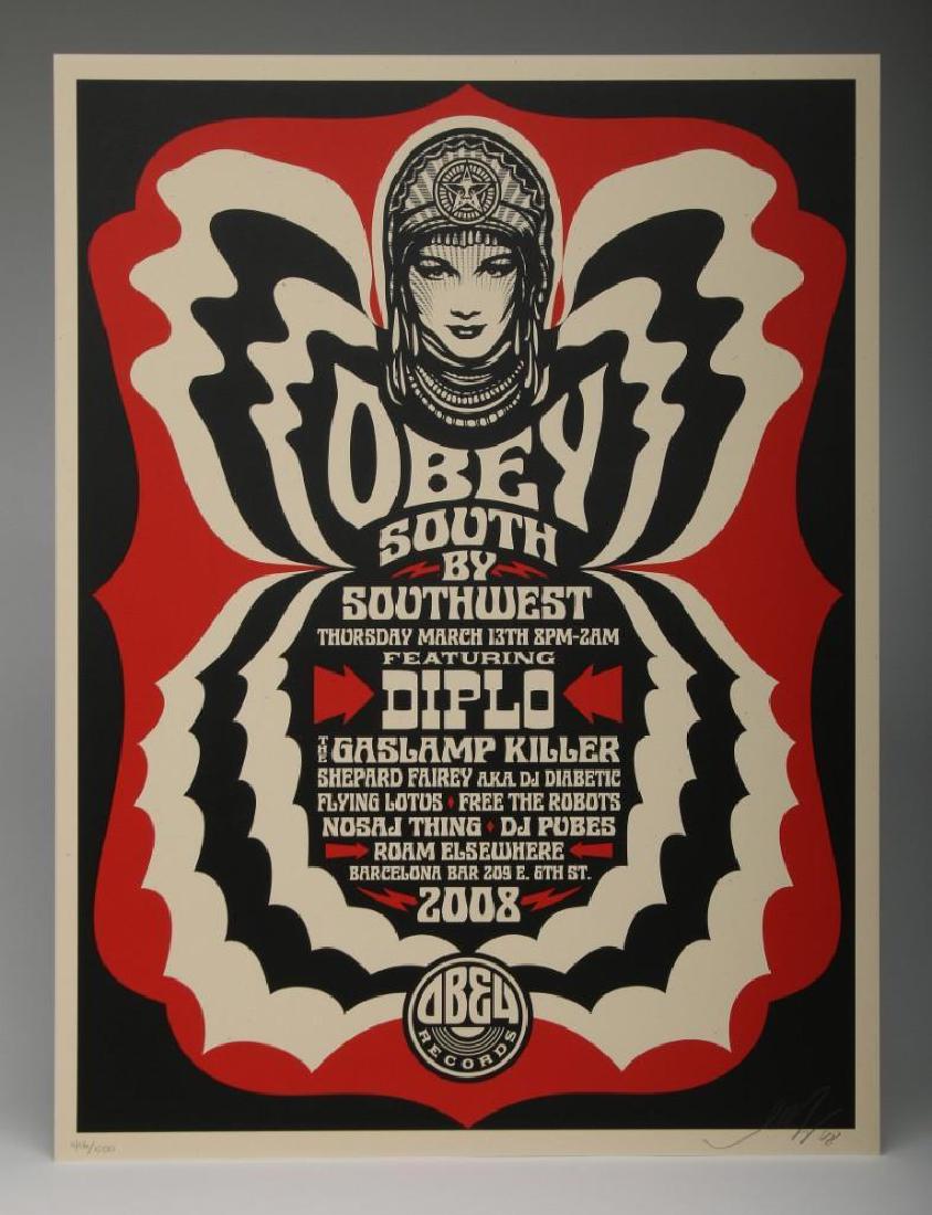 Shepard Fairey SXSW 2008 Screen Print 406/500 (1 of 3)