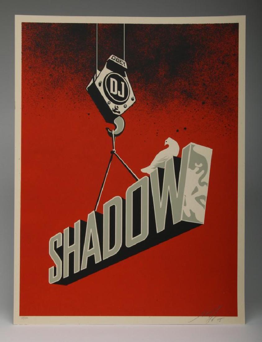 Shepard Fairey DJ Shadow 2005 Screen Print 188/200 (1 of 3)