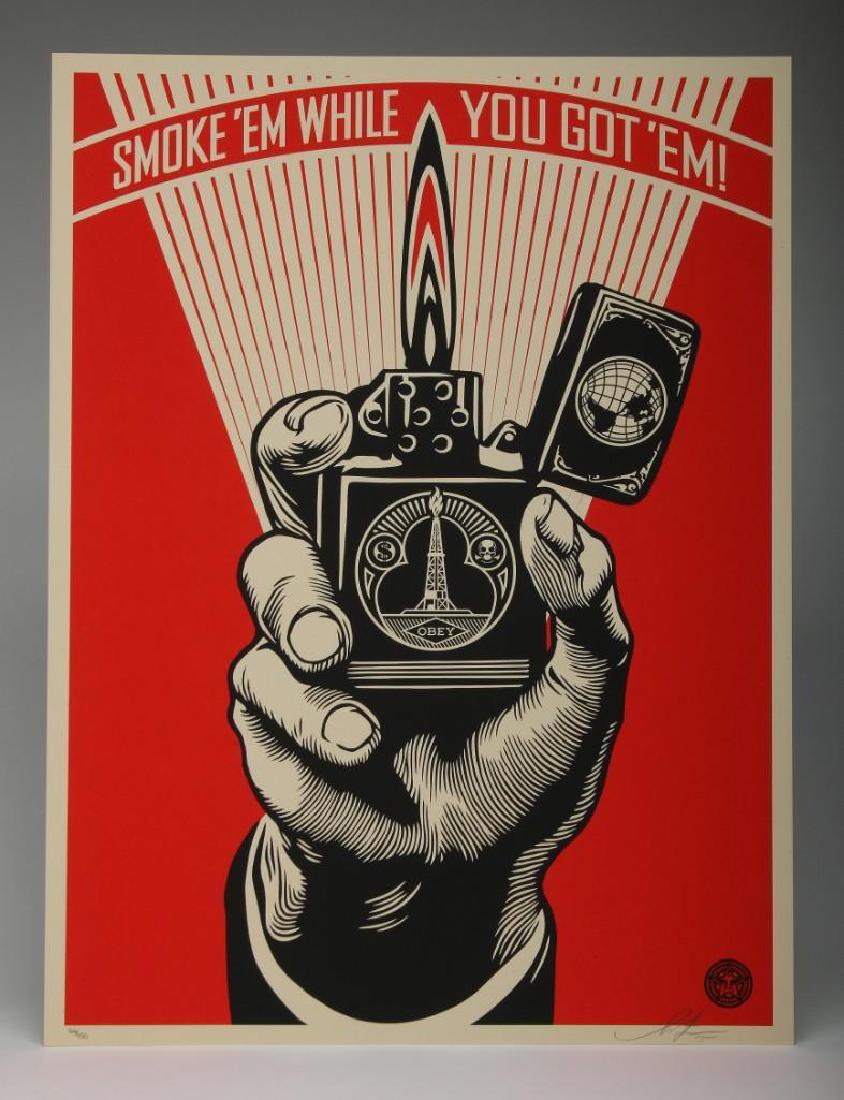Shepard Fairey Smoke 'Em While You Got 'Em 2015 Screen (1 of 3)