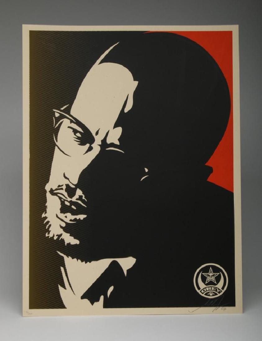 Shepard Fairey Malcolm X Green 2006 Screen Print 71/200 (1 of 3)