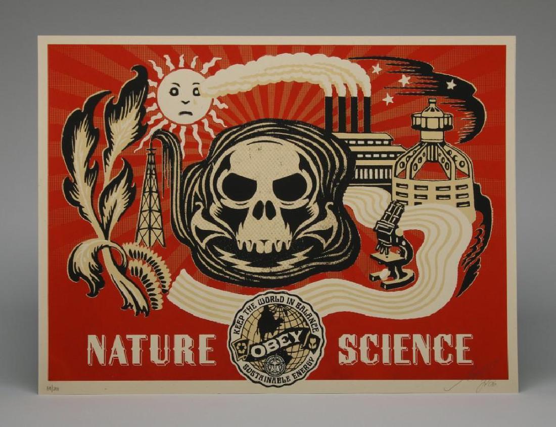 Shepard Fairey Nature Science Gold 2006 Screen Print (1 of 3)