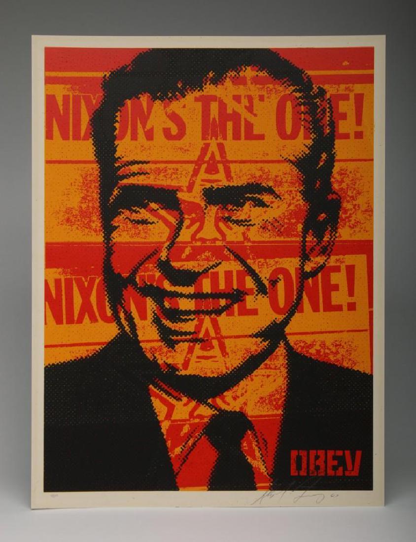 Shepard Fairey Nixon Poster 2001 Screen Print 91/200 (1 of 3)