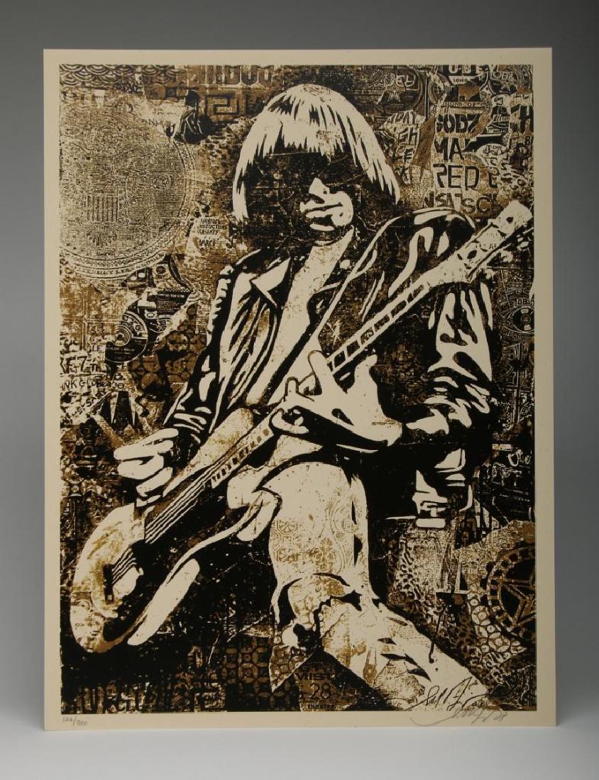 Shepard Fairey Johnny Ramone 2008 Screen Print 126/300 (1 of 3)