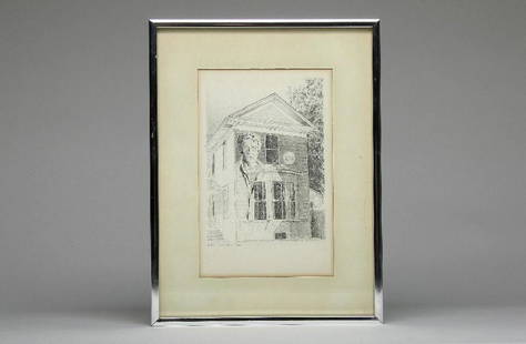 Kent Twitchell Original Drawing 82 Steve McQueen Mural: Kent Twitchell (American, b. 1942). Pencil signed and dated 1982 lower left. Framed. Executed at the time of the restoration of the famed Steve McQueen mural located at Union St/12th in Los Angeles.