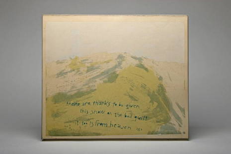 Sister Mary Corita Kent There Are Thanks To Be Given: Sister Mary Corita Kent (American, 1918-1986). There Are Thanks To Be Given. Serigraph. Titled THANKS lower left, signed lower right. Framed in a plastic five-sided box frame with frosted sides. 19.5