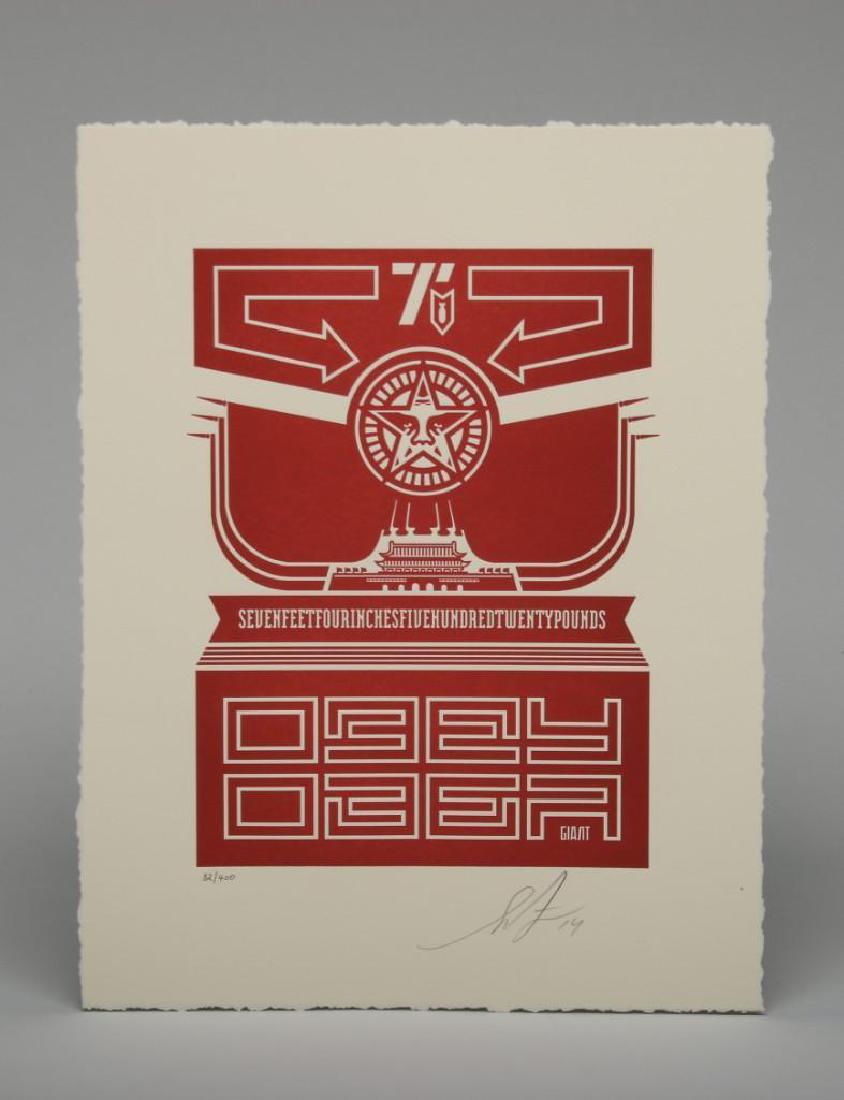 Shepard Fairey Chinese Banner Letterpress 2014 82/400 (1 of 4)