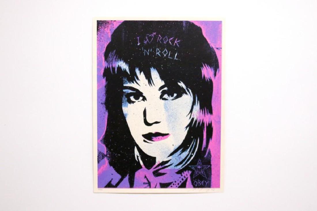 Shepard Fairey Joan Jett Pop 2002 Screen Print 276/300 (1 of 3)