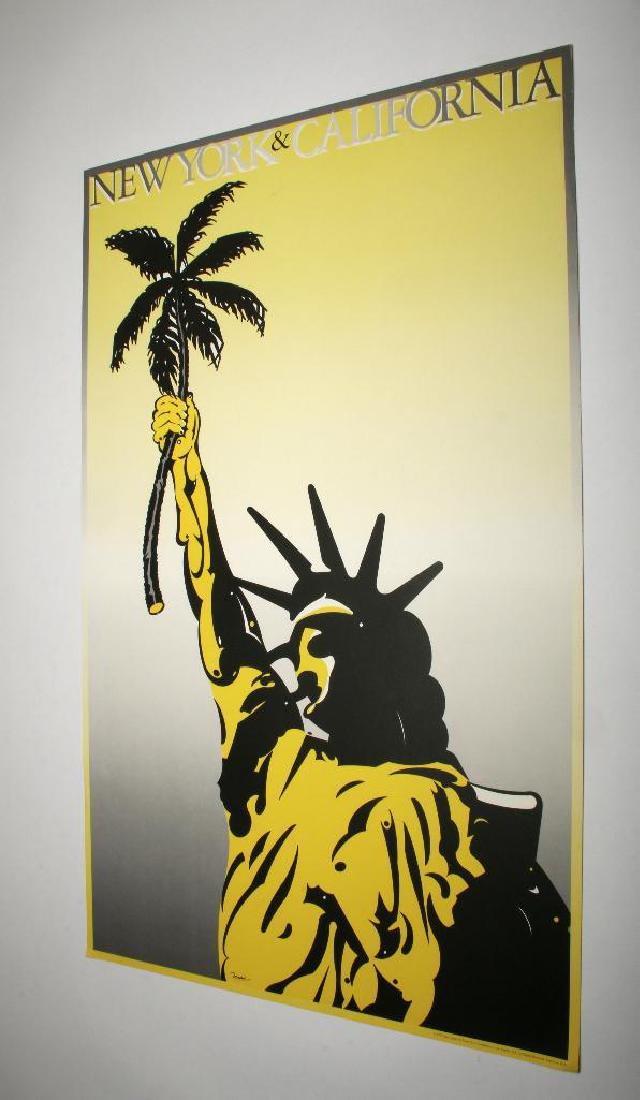 Mac James 1979 New York & California Art Poster (1 of 3)