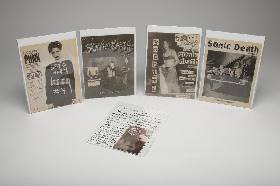 Sonic Youth Sonic Death Fanzines 4-7 Letter Stickers (1 of 2)