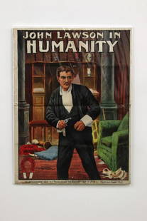 Humanity 1913 John Lawson Silent One Sheet Movie Poster: Humanity. 1913. 4 fold one sheet movie poster. The Magnet Film Co. Ltd. Approx. 29.5 x 39.25 in.