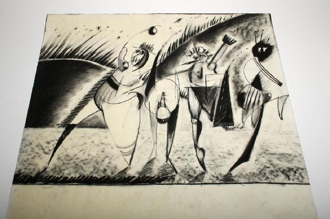 Abstract Charcoal on Thin Paper (1 of 2)