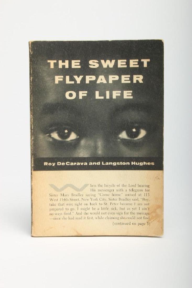 Signed First Edition The Sweet Flypaper of Life: The Sweet Flypaper of Life by Roy DeCarava and Langston Hughes. New York: Simon & Schuster, 1955. Roy DeCarava and Langston Hughes. First Printing. Library of Congress Card Number: 55-10048. Inscribed