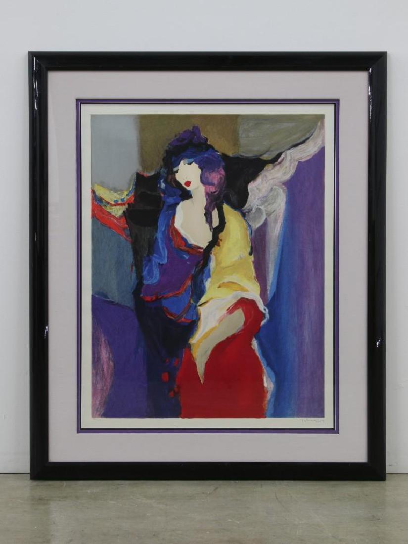 Itzchak Isaac Tarkay Signed Print: Print. Framed. Frame: 48 in. H x 40 in. W; visible: 35.5 in H x 28 in W
