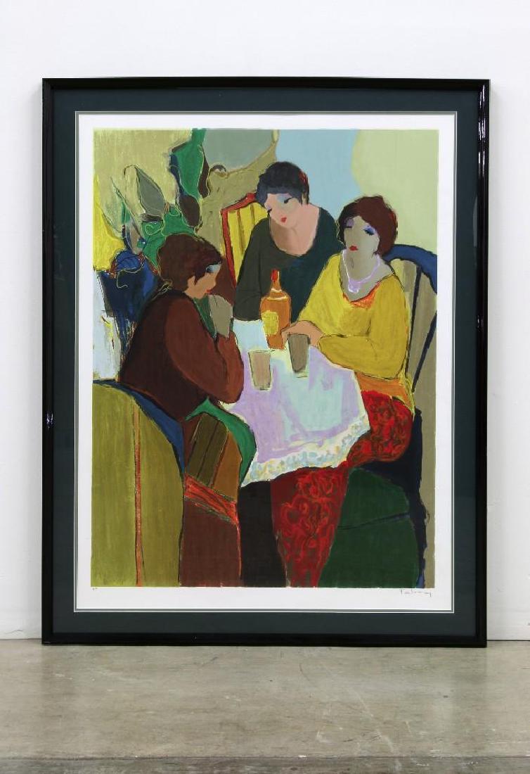 Itzchak Isaac Tarkay Party Time Signed Serigraph AP: Original serigraph on Coventry paper. Framed. Includes Certificate of Authenticity. Approx. image size 35.5 x 26.75 in. Signed and numbered in lower margin by artist in pencil.