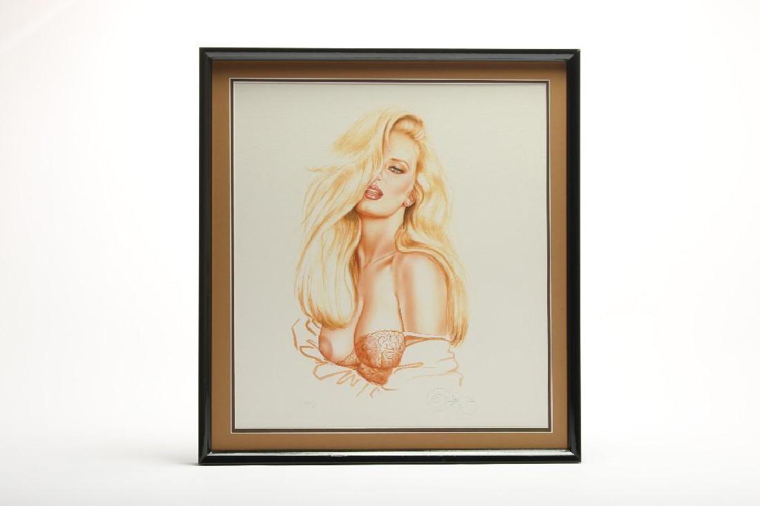 Olivia De Berardinis Signed Print Barbara PP 2/3 COA: Giclee on archival paper, circa 1994. Framed. Includes Certificate of Authenticity, Robert Bane Editions. Visible 21 x 19 in.