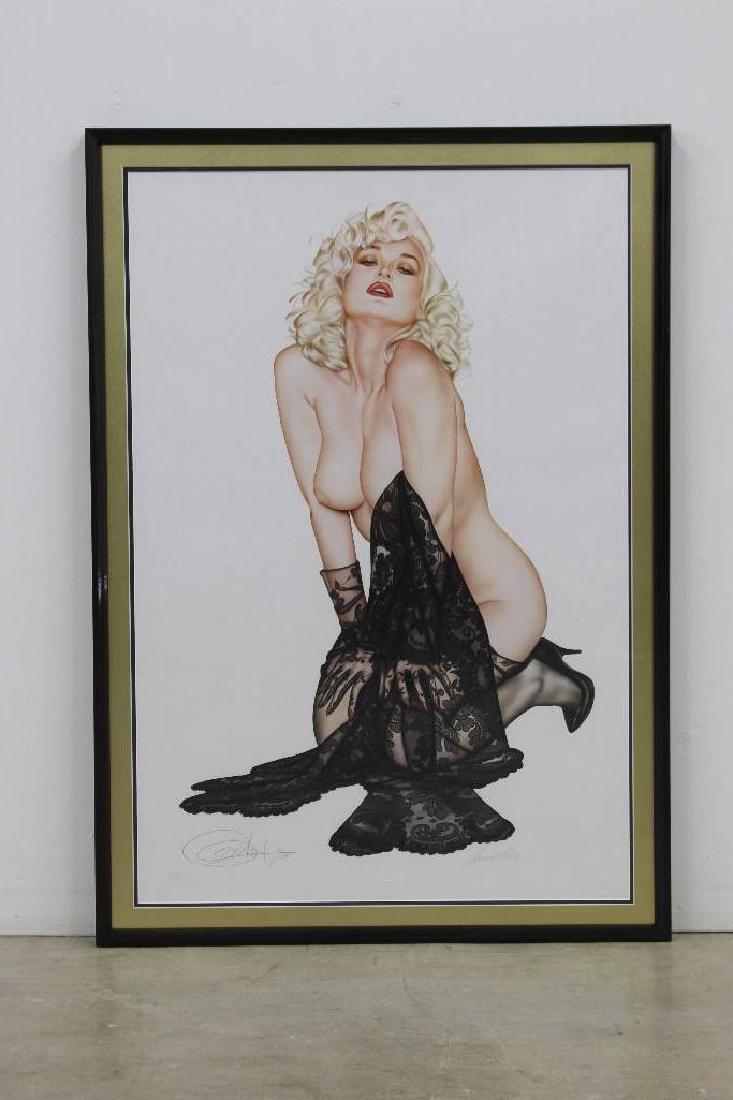 Olivia De Berardinis Signed Print Smoothies 48/255 COA: Continuous Tone Lithograph, 2005. Framed. Includes Certificate of Authenticity, Robert Bane Editions. Visible 37 x 25 in.