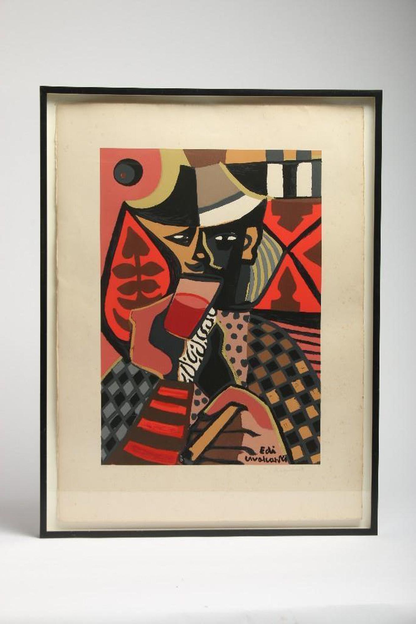 Signed Mid Century Lithograph 30/200 (1 of 4)