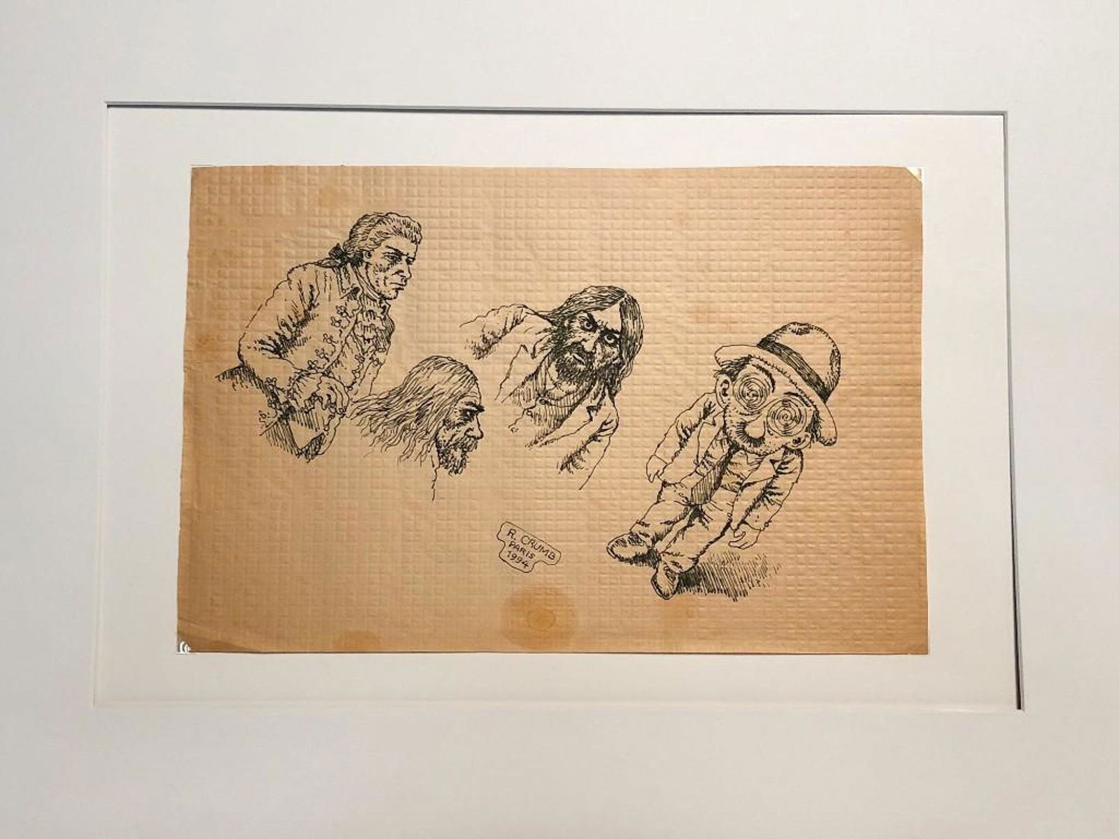 R. Crumb (b. 1943) Signed Ink on Paper Self Portrait (1 of 3)