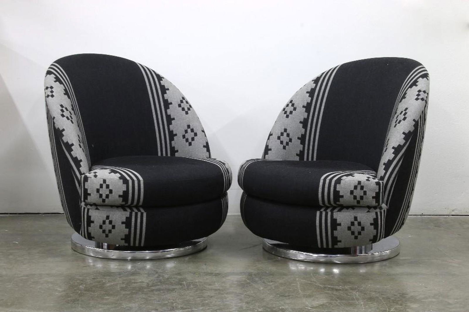 Pair Swivel Chairs Style of Carl Springer Late Century (1 of 3)