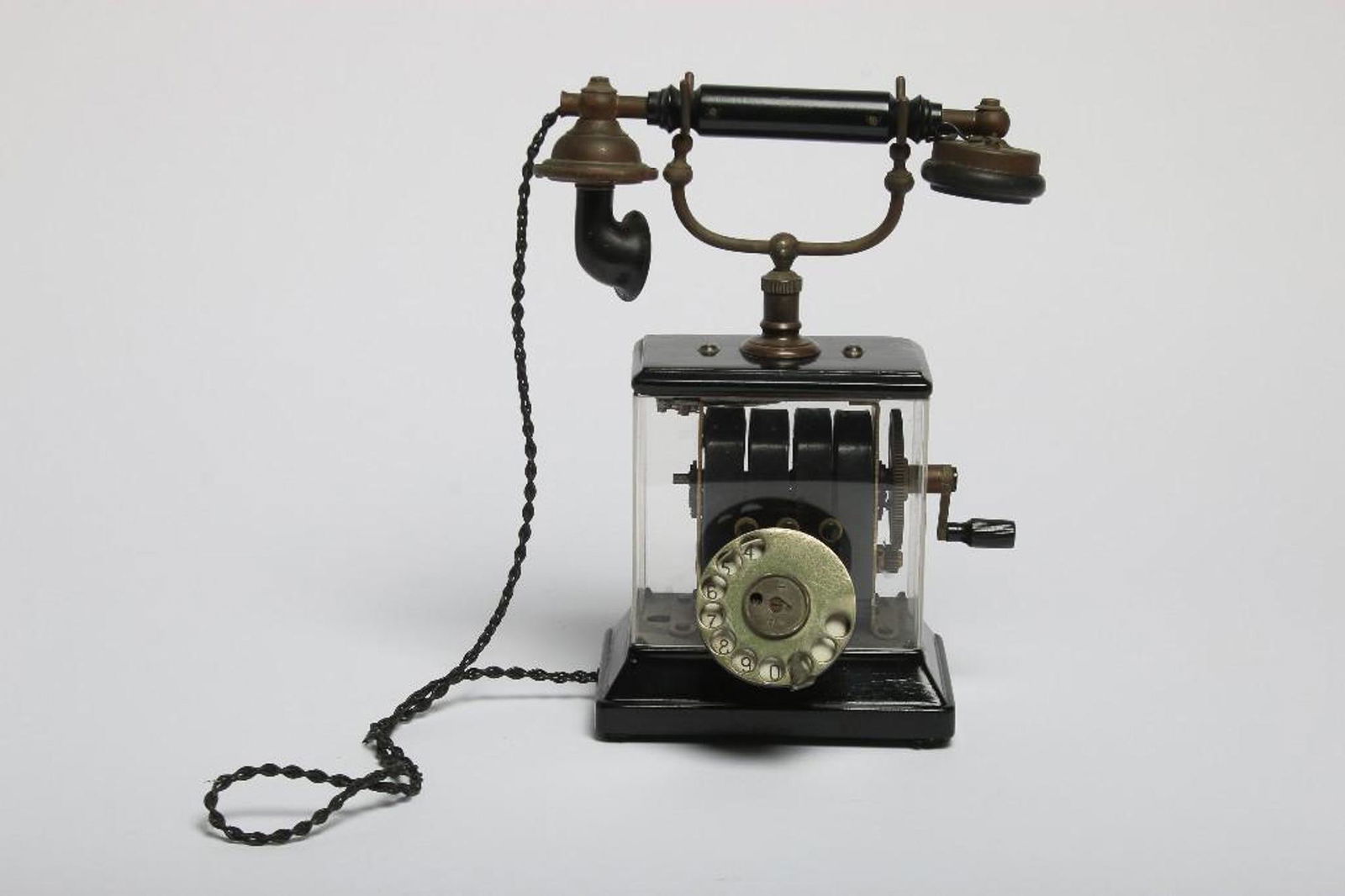 Unusual Antique Telephone Lucite Display Box (1 of 7)