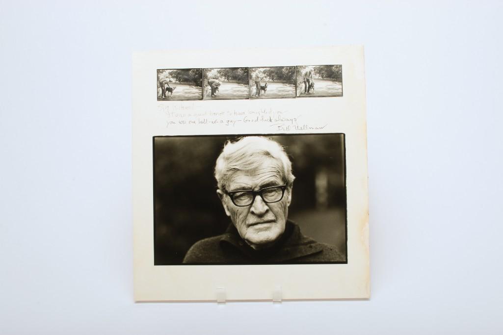 William Wellman Signed Photo: Approx. dimensions: overall: 12.5 in H x 12.5 in W. Mounted on board. Weight: 6 oz. From the Estate of Film Critic and Historian Richard Schickel (1933-2017).