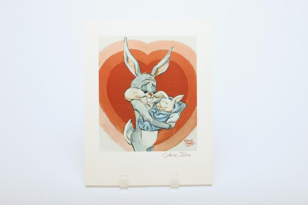 Pencil Signed Chuck Jones Bugs Bunny Print (1 of 3)