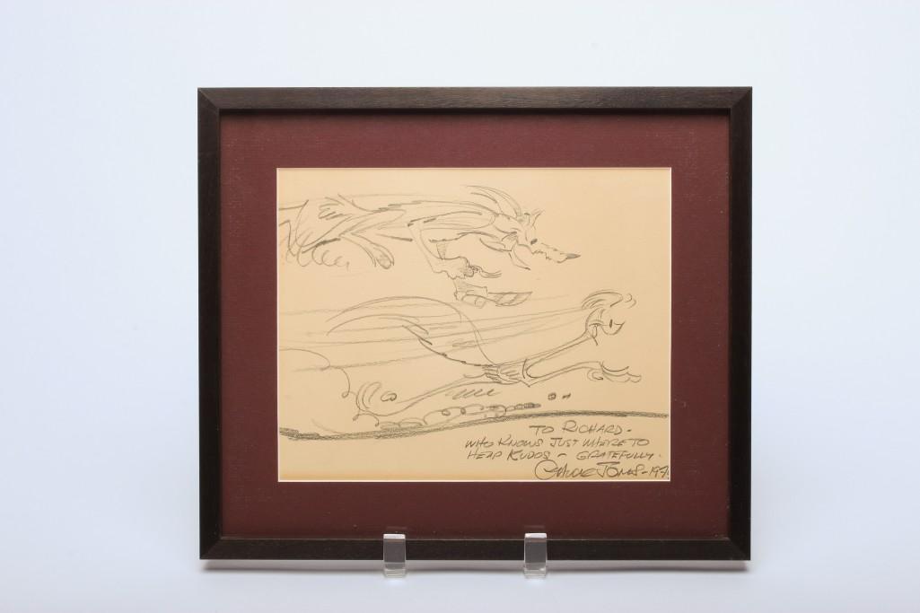 Signed Chuck Jones, Graphite on Paper, 1975 (1 of 4)