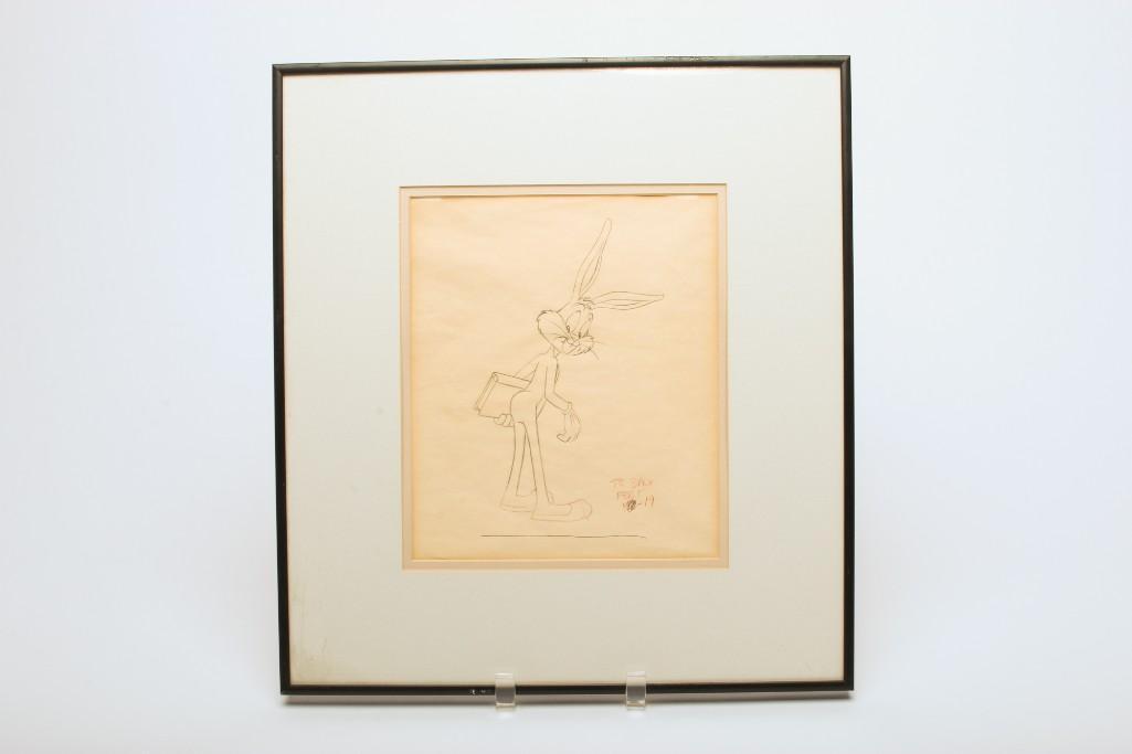Bugs Bunny Production Drawing, 1001 Rabbit Tales (1 of 3)