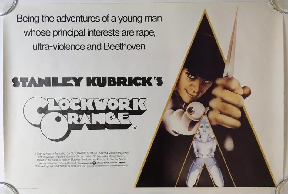 A Clockwork Orange (1971) Vintage Original Movie Poster (1 of 3)