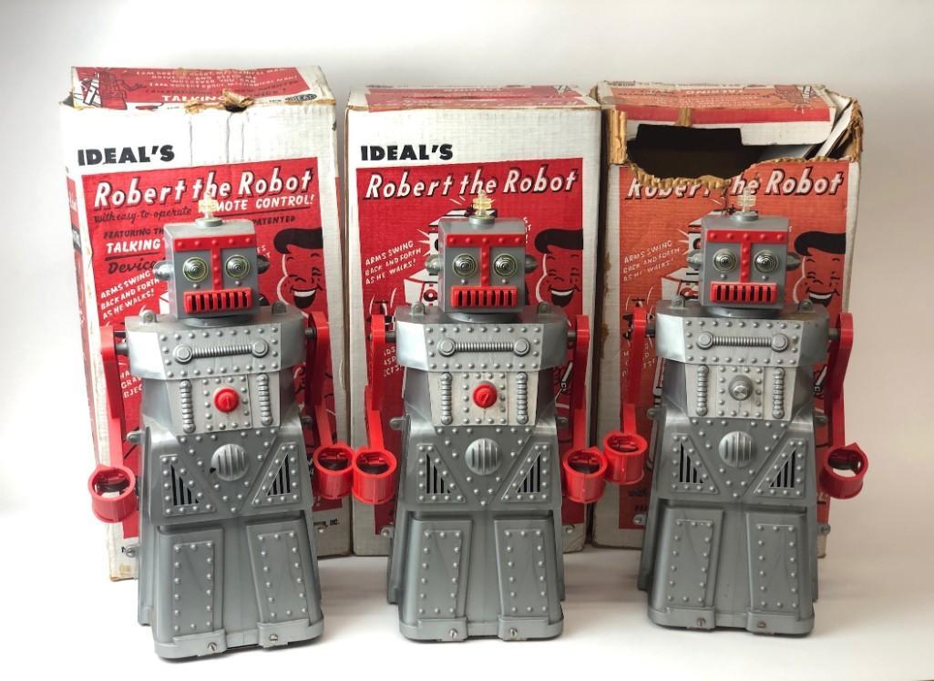 Lot of 3 Robert the Robot Vintage Talking Toys by Ideal (1 of 16)