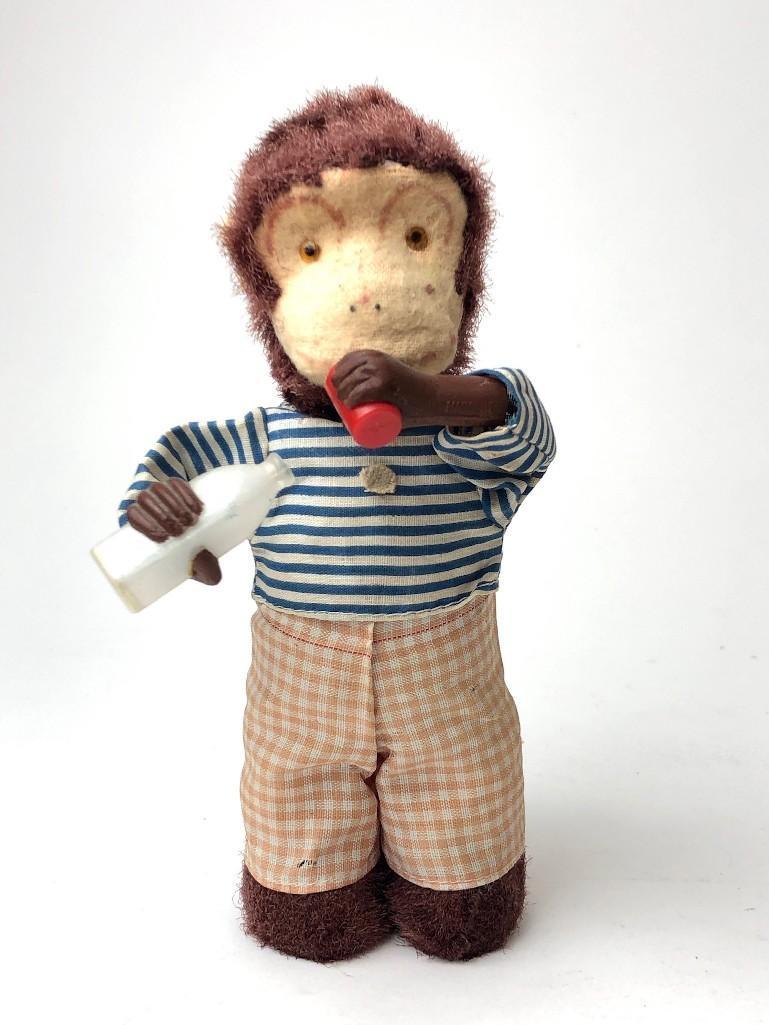 Vintage Wind Up Toy Monkey Drinking Milk (1 of 10)