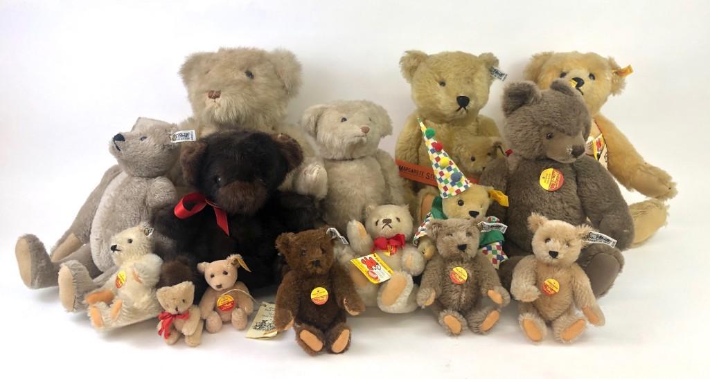 Lot of 16 Vintage Steiff Teddy Bears w/ Tags (1 of 16)