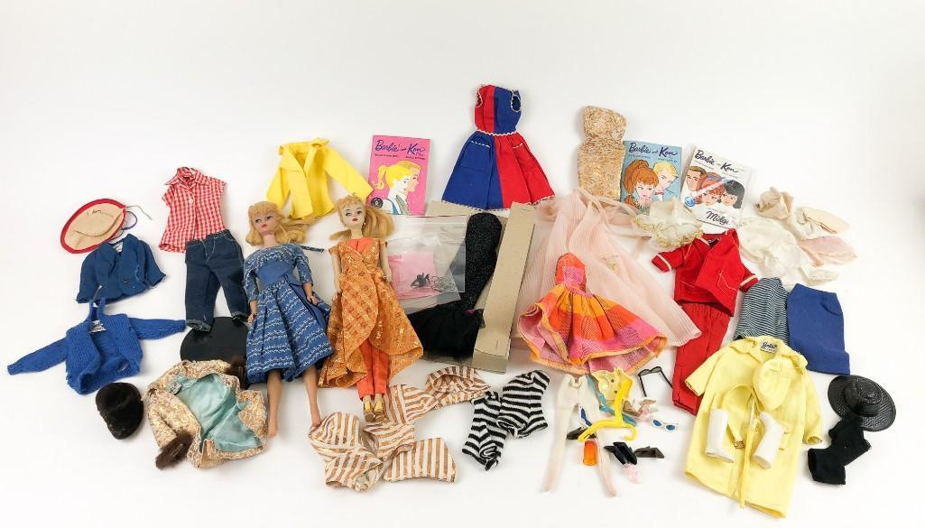 Lot of 2 1960s Barbie Dolls AND 30+ Clothes (1 of 16)