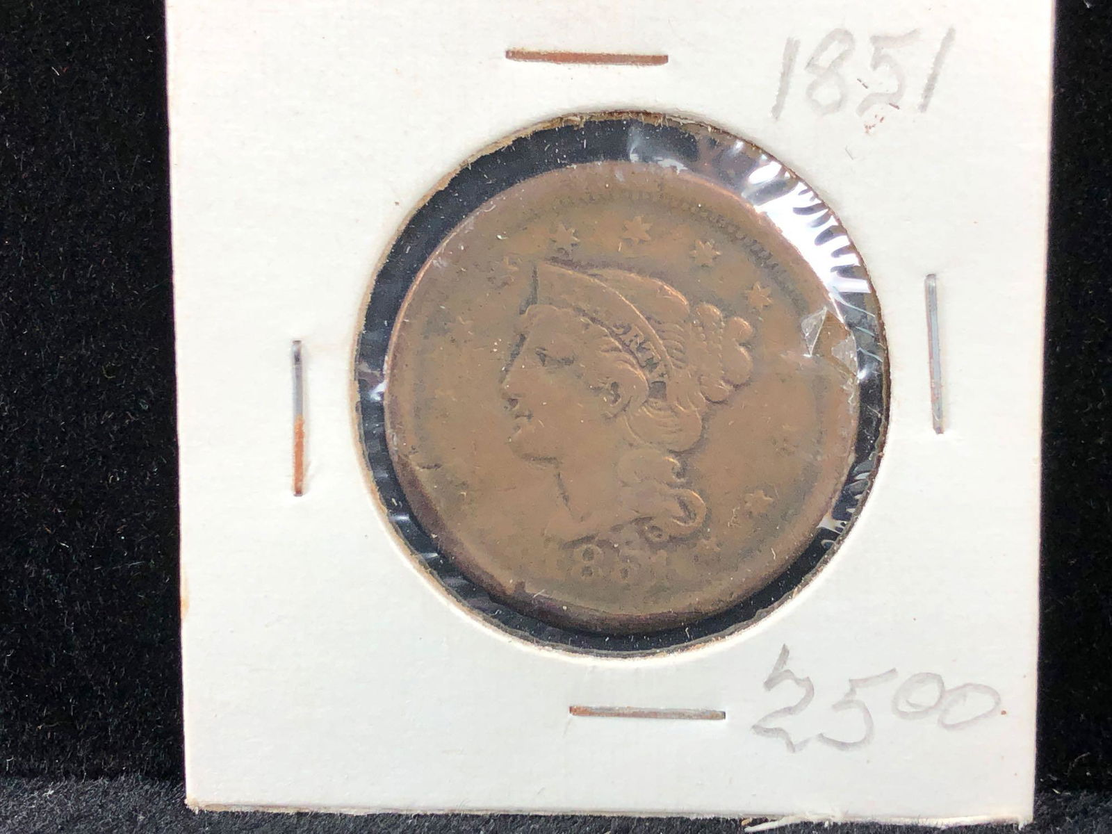 1851 US Large One Cent Coin (1 of 3)