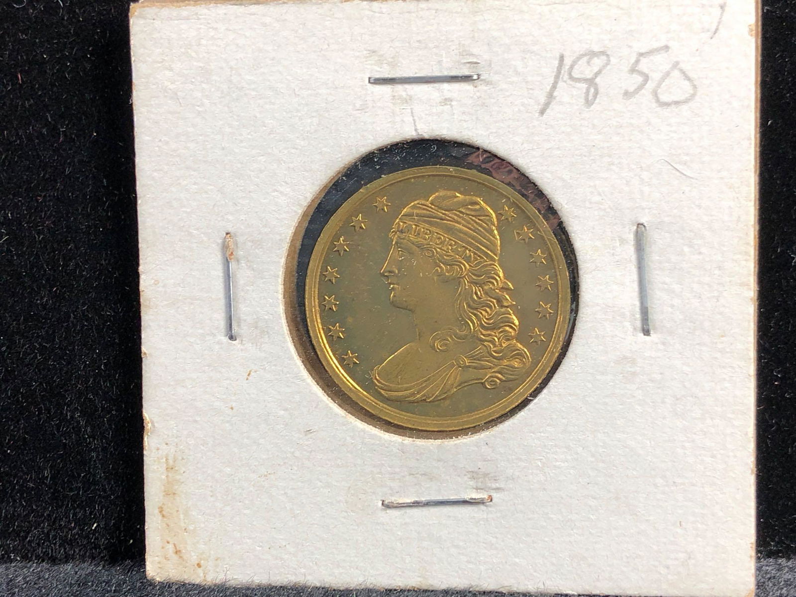 1850 Tom Thumb English Circus Token (1 of 2)