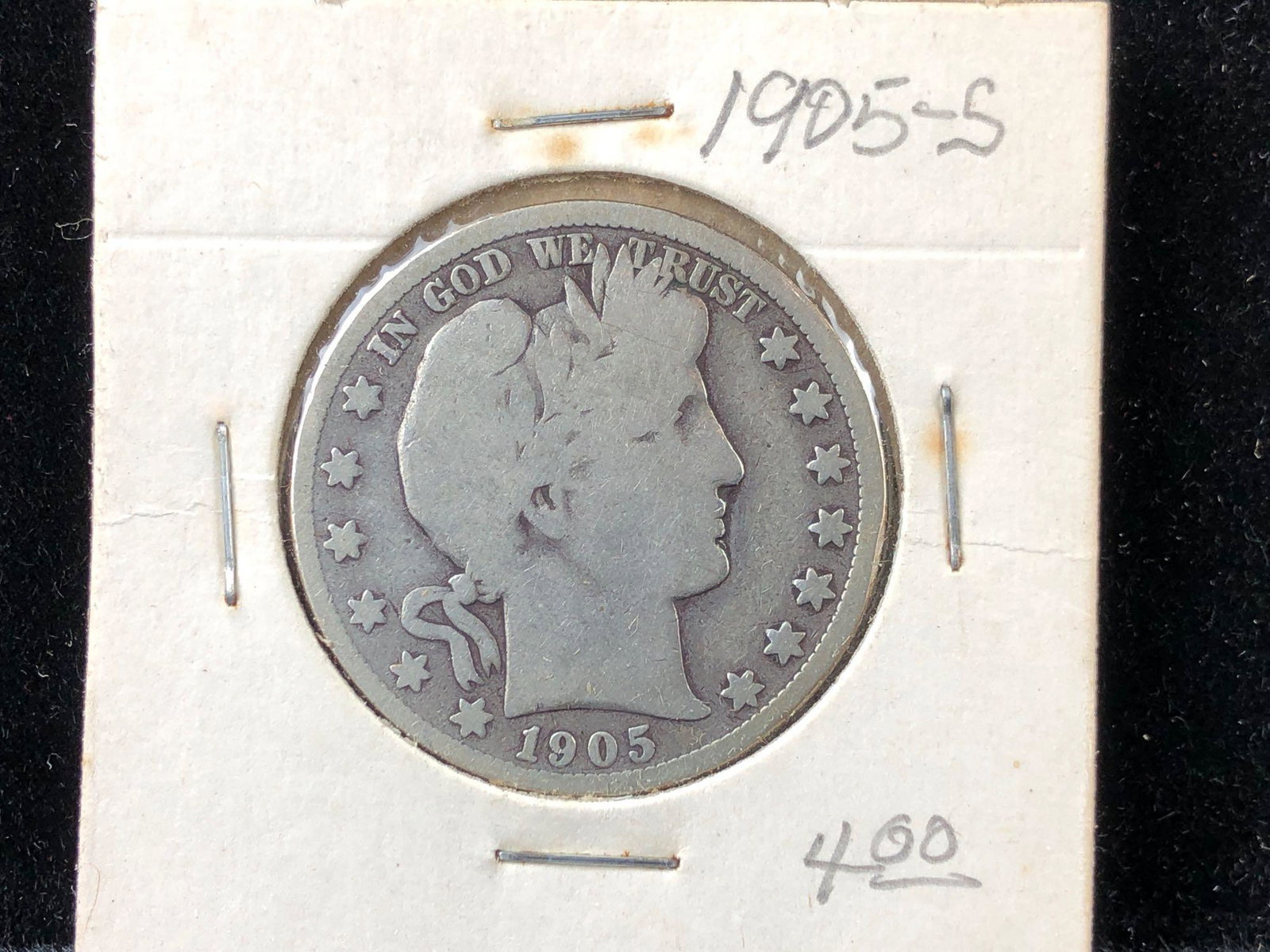 1905-S Barber Half Dollar Coin (1 of 2)