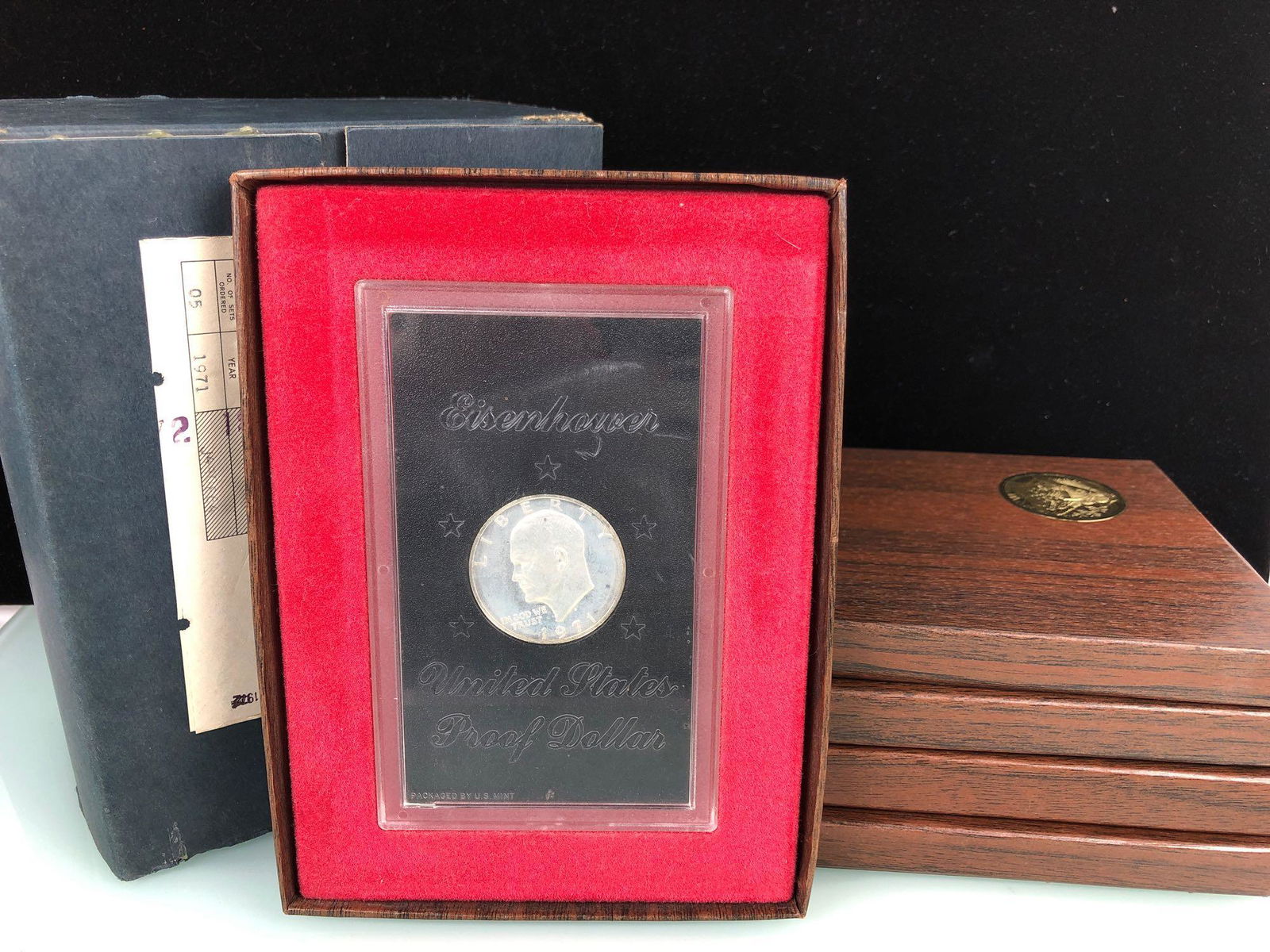 Lot of 5 1971 Eisenhower Proof Dollars W/Shipping Box (1 of 1)
