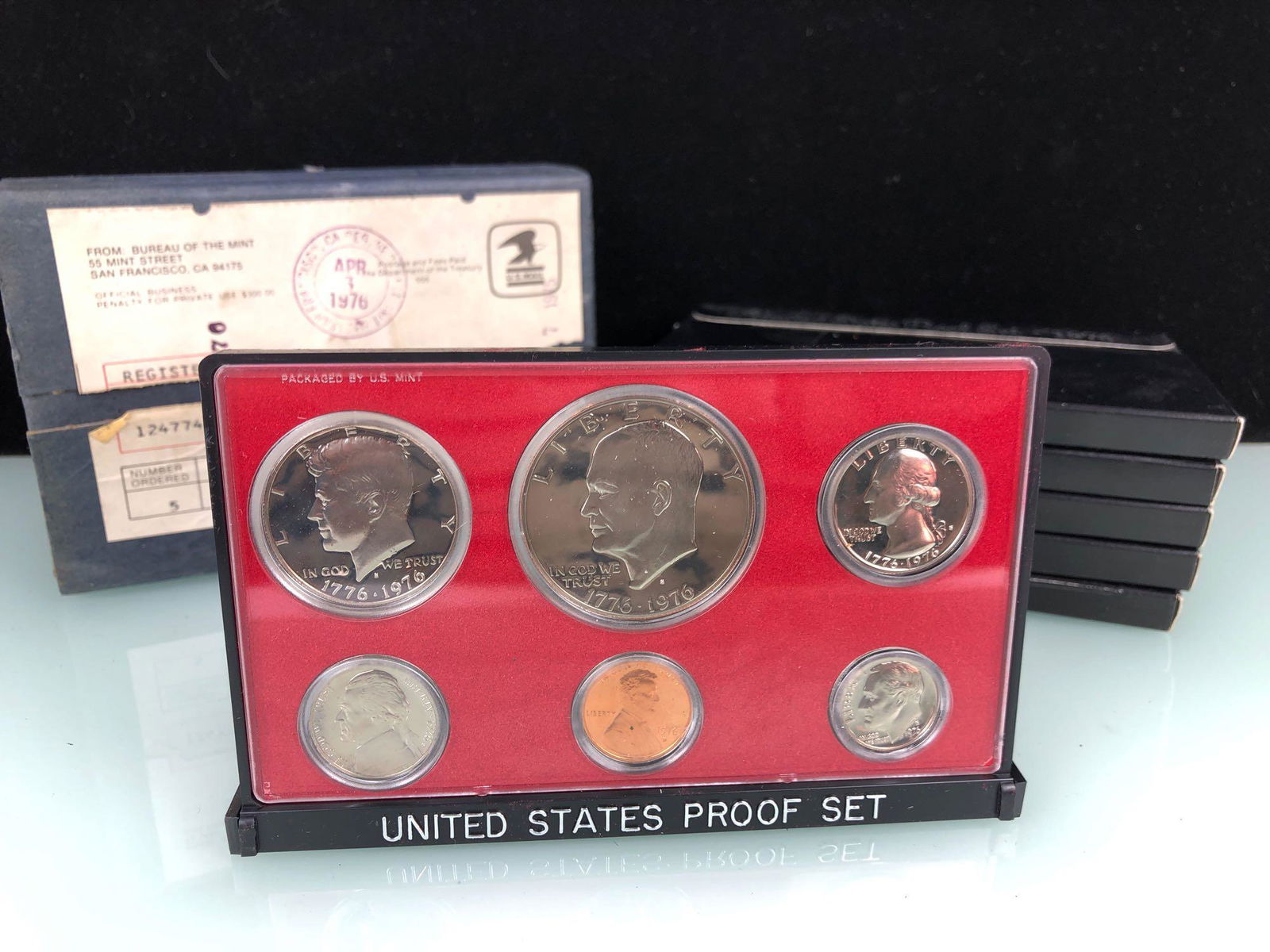 Lot of 5 1976 US Proof Set Black Box w/Original (1 of 2)
