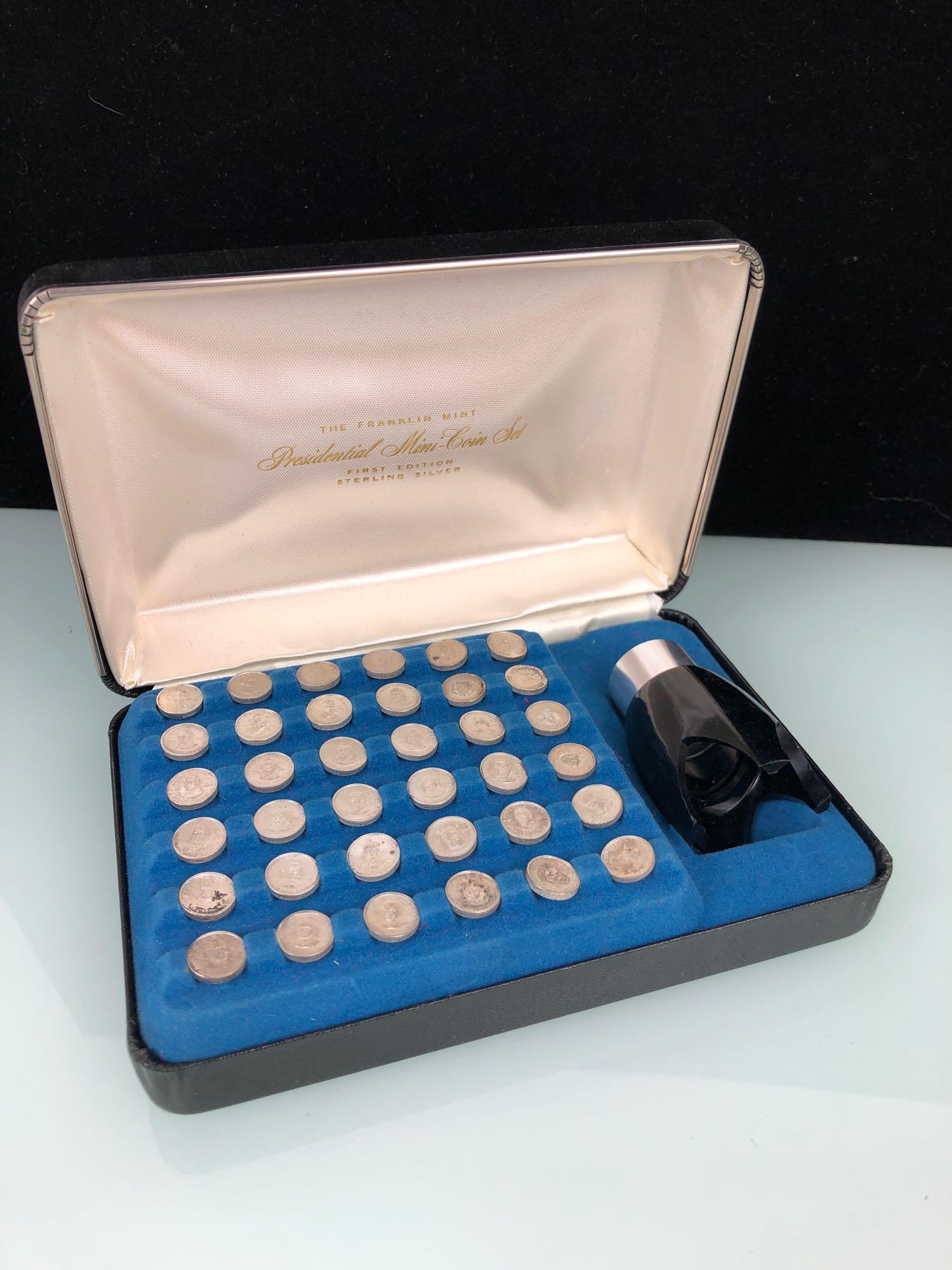 Franklin Mint Presidential Mini Coin Set Sterling 1st (1 of 5)