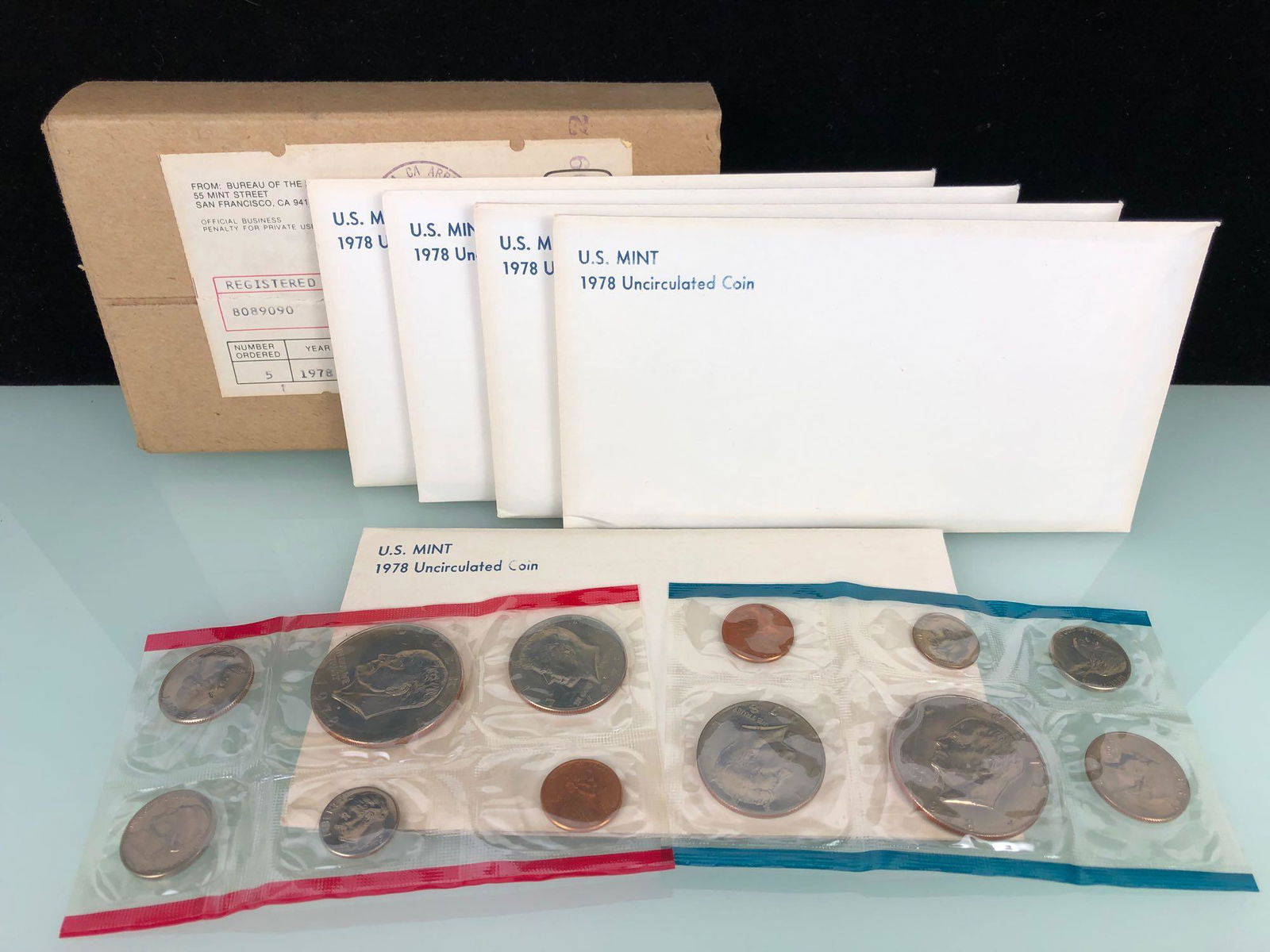 Lot of 5 1978 US Mint Uncirculated Coin Set (1 of 1)
